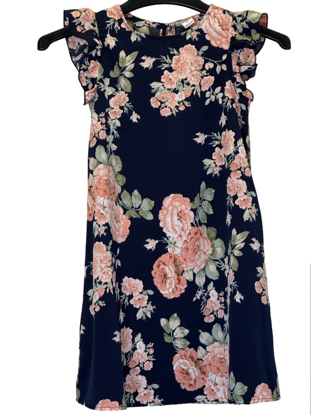 2/$16 Girls Navy Floral Dress Size 6Y